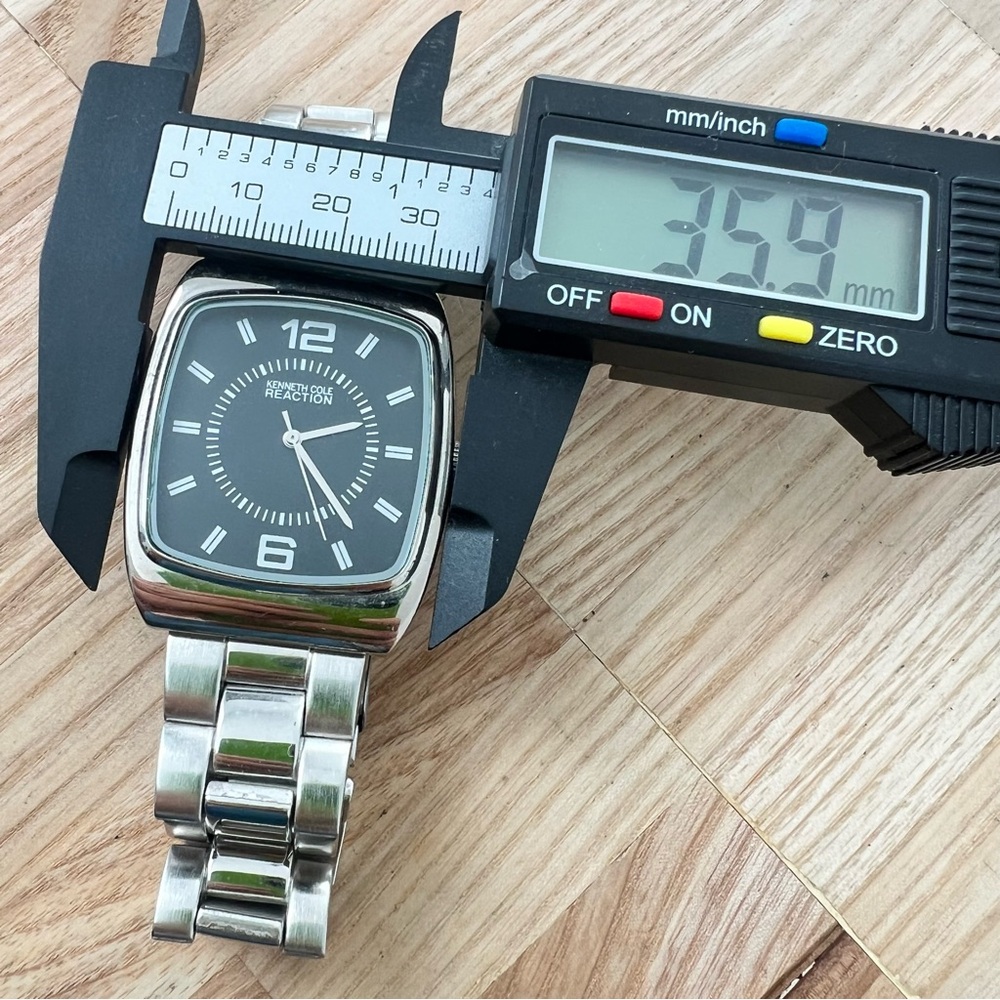 Kenneth Cole Reaction Mens Rectangular Silver Ton… - image 8